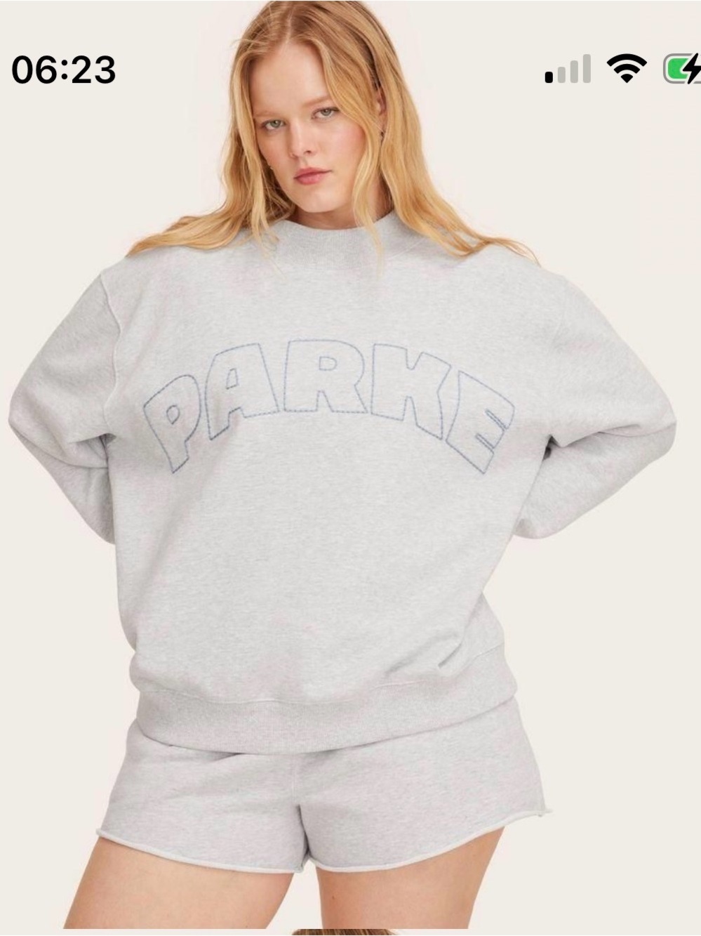 Parke Light Gray Crewneck Sweatshirt - Women